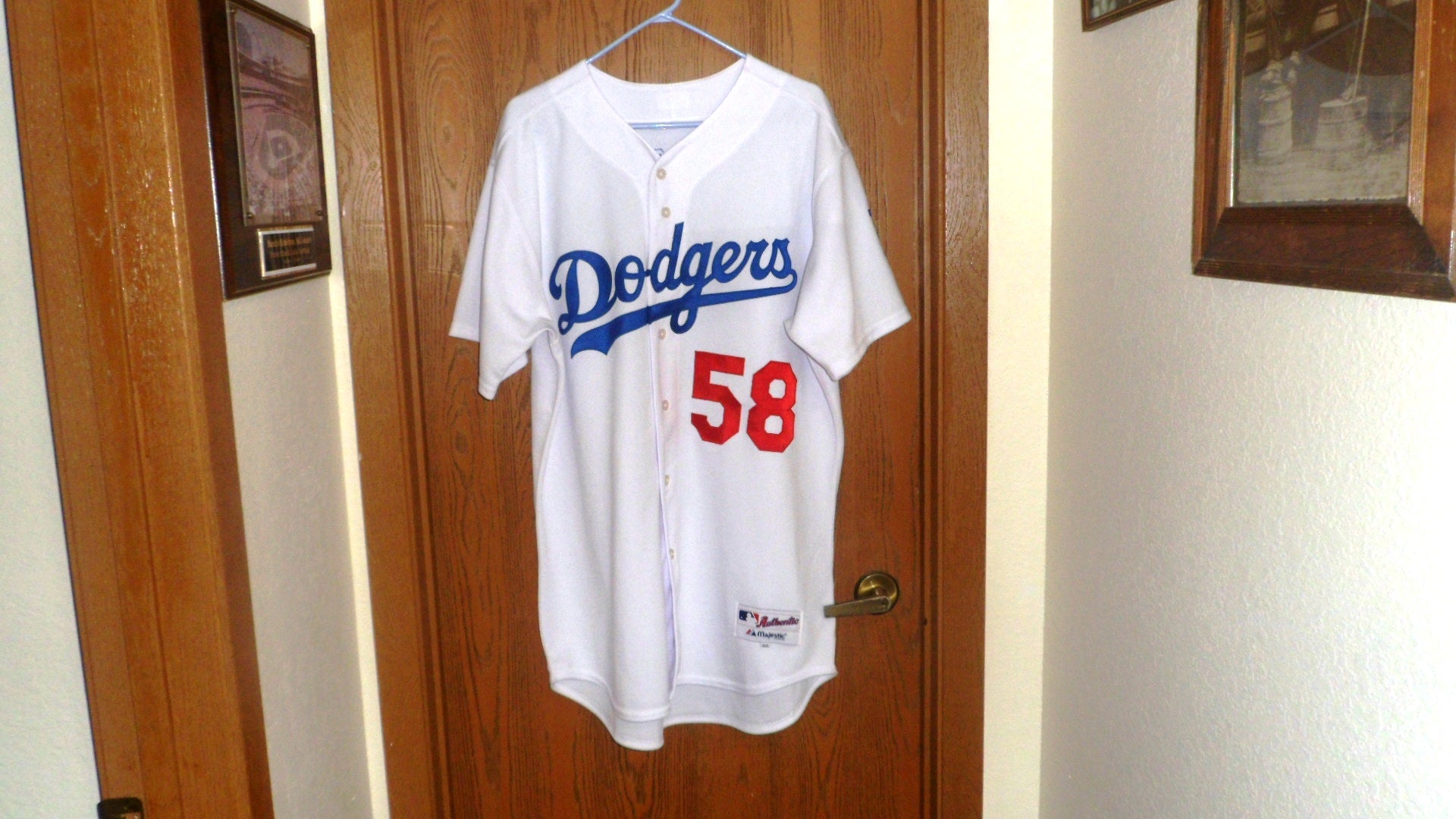 Men's Los Angeles Dodgers Majestic Home White Flex Base Authentic  Collection Team Jersey
