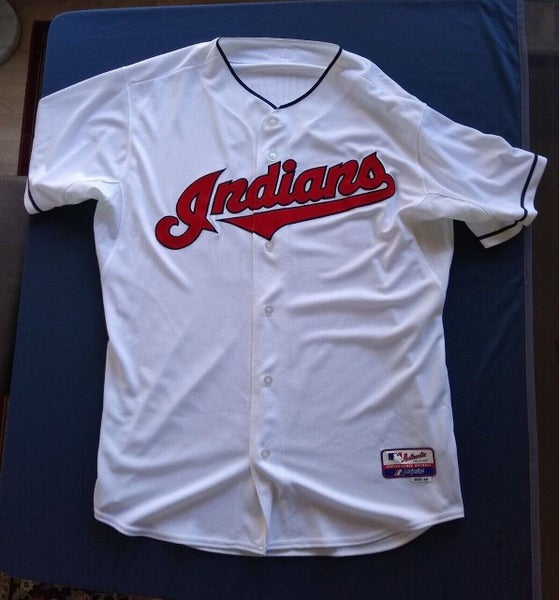 Cleveland Indians Majestic Official Cool Base Jersey - White