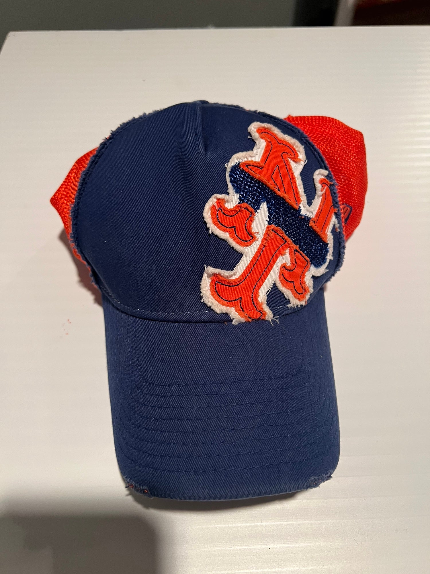 '47 Brand New York Giants Blue Red Taylor Closer Mesh Flexfit Hat Cap