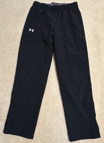 Black Used Youth XL UA Travel Hockey Athletic Pants YXL