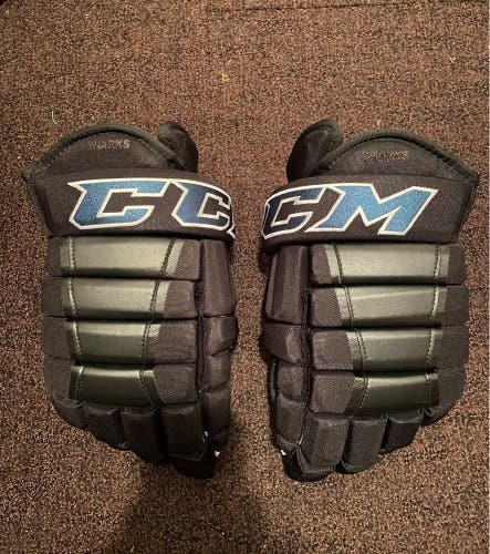 Used ccm hg97 San Jose sharks gloves size 13