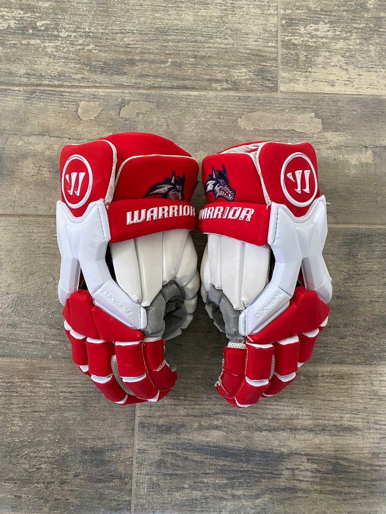 Used Warrior Large Burn Pro Lacrosse Gloves