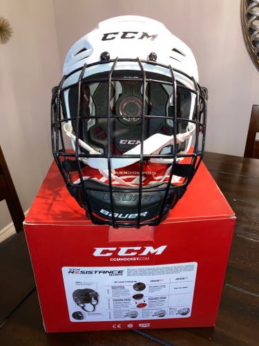 Used Small CCM  Resistance Helmet Men’s Small With Bauer Cage Profile II