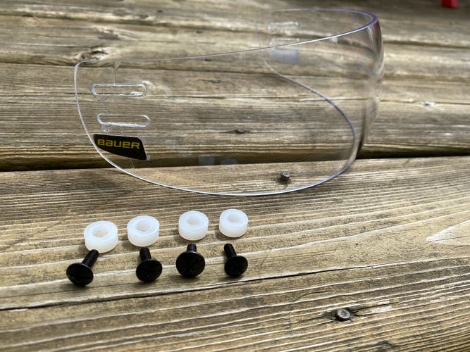 RARE! Pro Stock Bauer 55P Canucks Skate Jersey Visor (Includes spacers & screws)