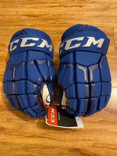 BRAND NEW CCM HG50 Canucks Pro Stock Gloves With Tags (14")