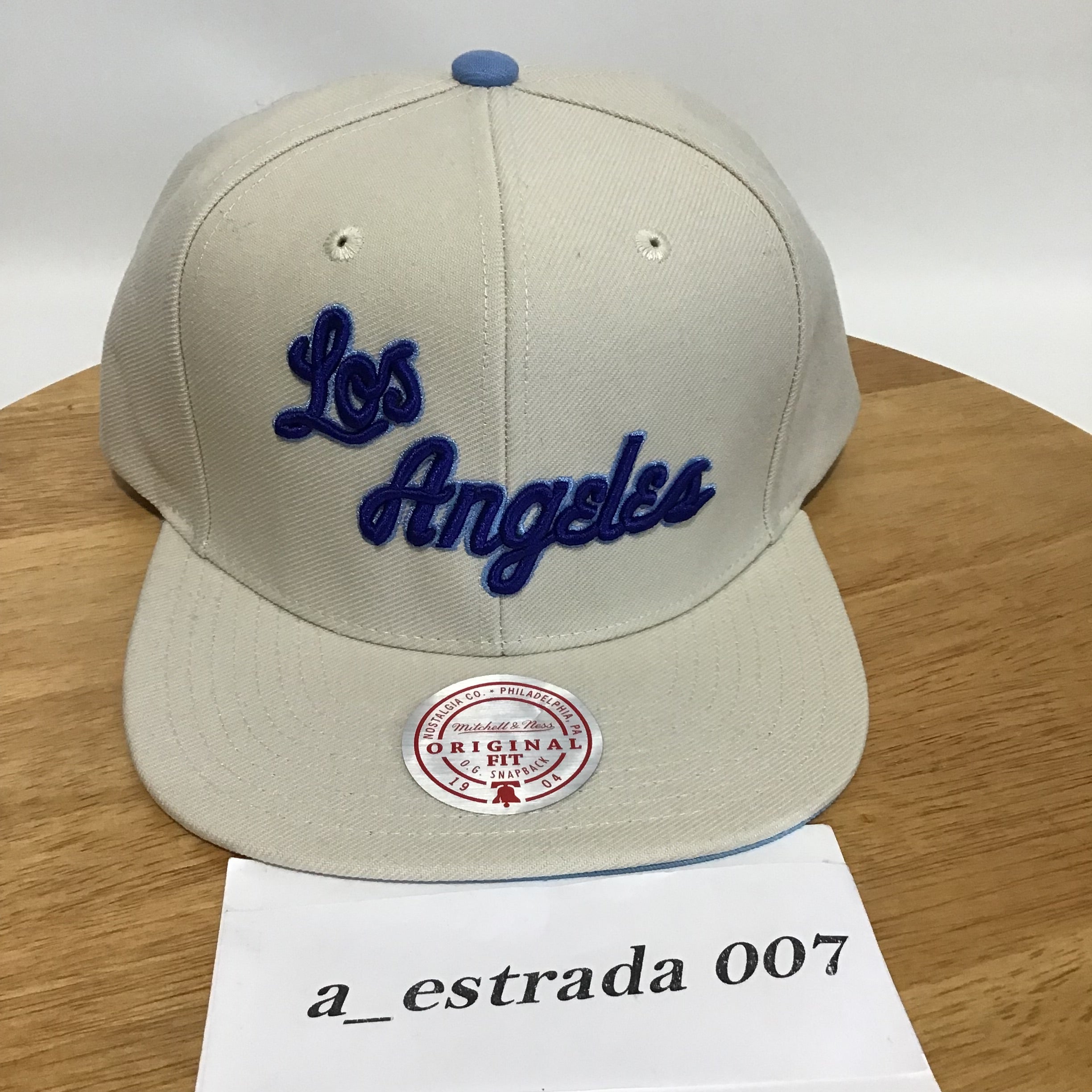 Mitchell N Ness Los Angeles Dodgers Snapback (Vintage White)