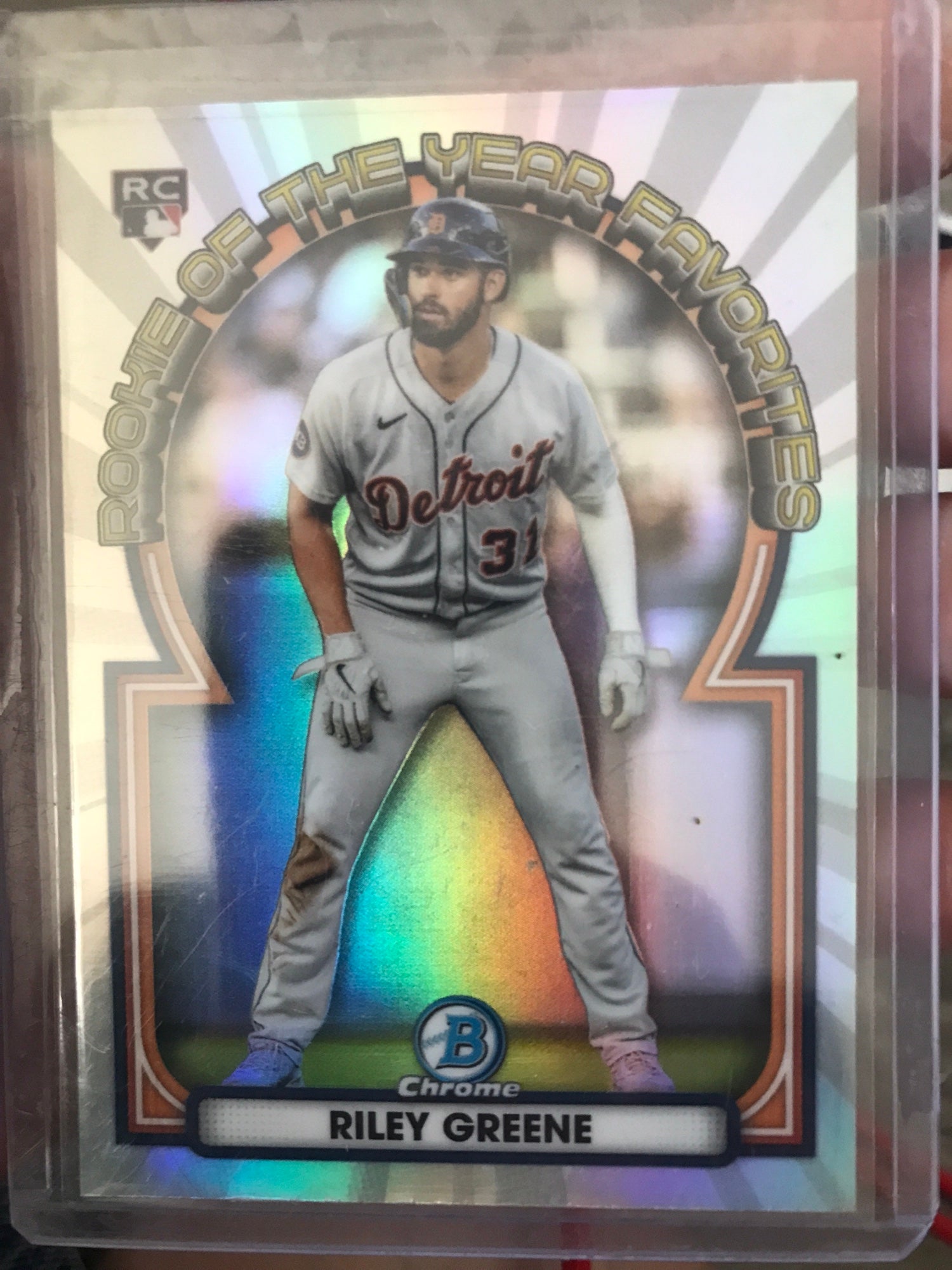 Riley Greene 2023 Bowman Chrome Rookie of the Year Insert #ROYF-6 Detroit  Tigers