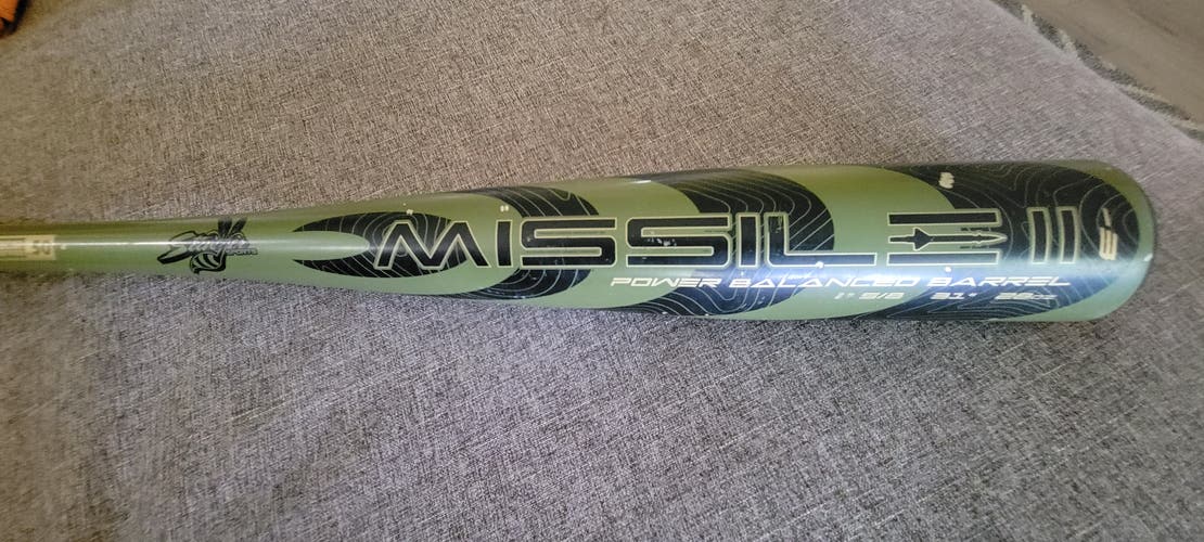 Used BBCOR Certified 2022 Stinger Alloy Missile 2 Bat (-3) 28 oz 31"