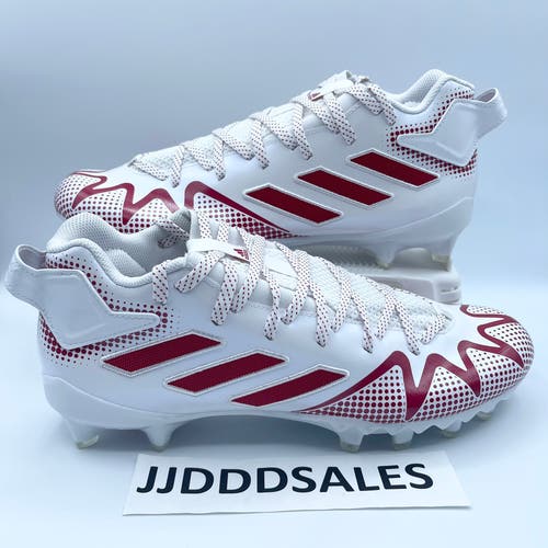 Adidas Freak 22 Football Cleats White Red Team 3 Stripes GZ3871 Men’s Size 12 NEW
