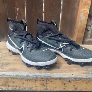 Black Men's Molded Cleats High Top Nike Alpha Huarache NXT MCS Men's Baseball Cleats