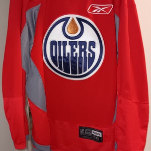 Oilers Pro Stock Red Used Size 56 Men's Jersey