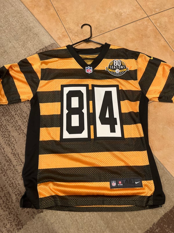 Antonio Brown Pittsburgh Steelers Nike Football Jersey yellow and blac –  vintagehotbox