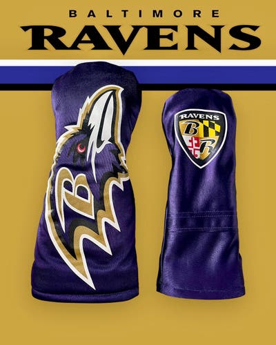 Baltimore Ravens Driver & Fairway Wood Head Cover
