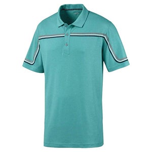 NEW Puma Looping Polo Blue Turquoise/Heather Golf Polo/Shirt Men's Large (L)
