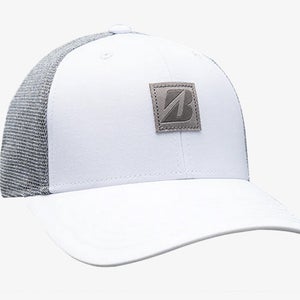 NEW Bridgestone Golf Micro Mesh White Adjustable Snapback Golf Hat/Cap