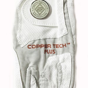 NEW Copper Tech White/Grey Women's Spidertech One Size Fits All Golf Glove