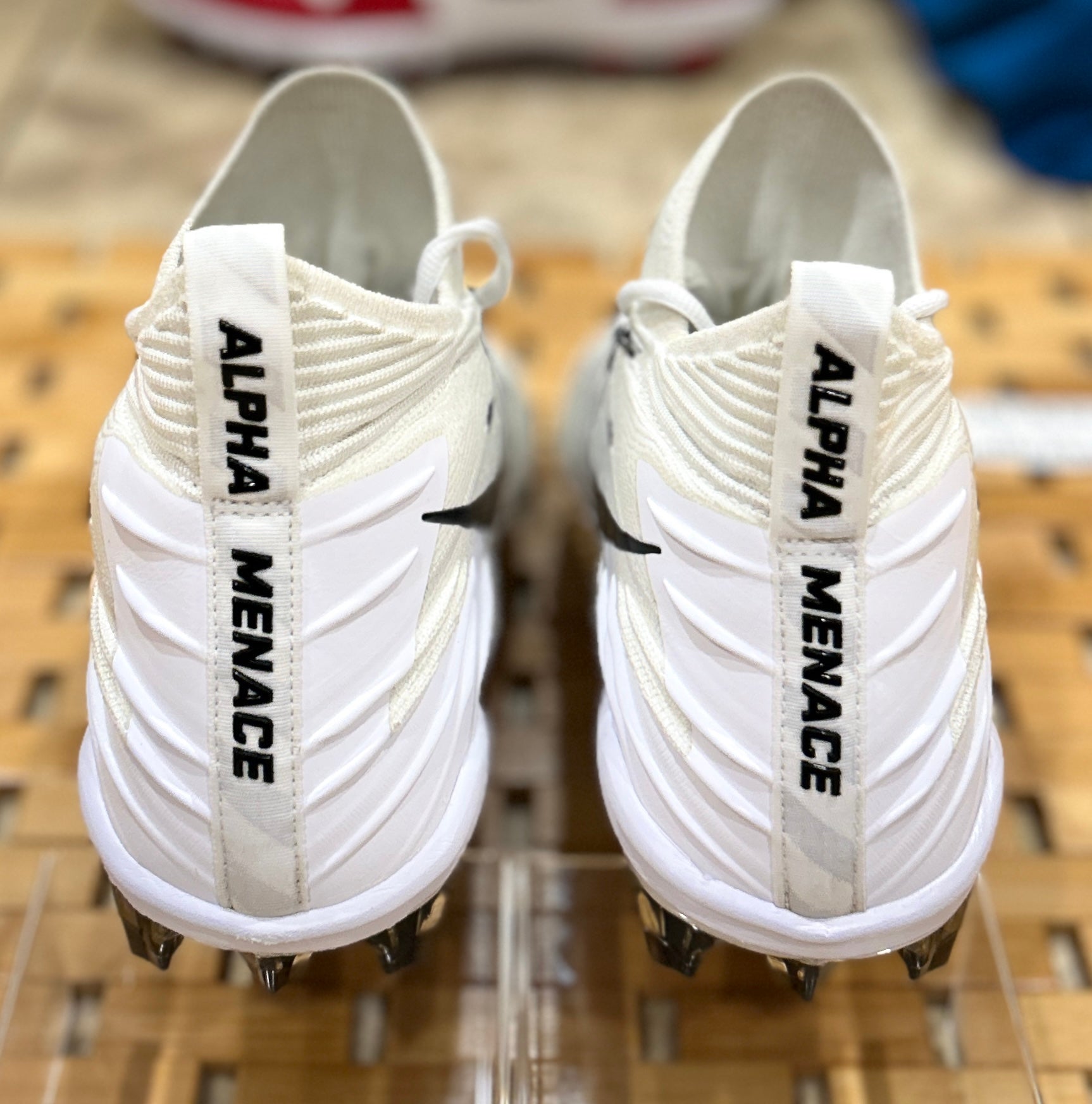Size 13.5 Nike Alpha Menace Elite TD P White football Cleats AJ6547-100 NEW Nike Alpha Menace Elite TD Football Cleats White AJ6547-100  main image 2