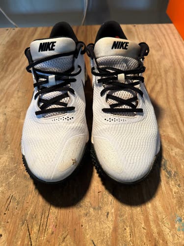 White Adult Turf Cleats Low Top Nike alpha huarache elite 3