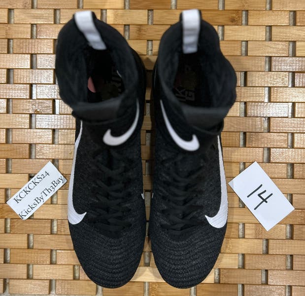 スパイク NIKE ALPHA MENACE ELITE 2 BLACK 27.5 Nike Alpha Menace Elite 2 Black Football Cleats Size 10.5-12