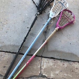 Lot of 3 lacrosse sticks womens / girls