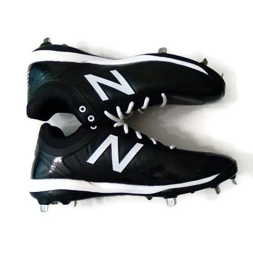 New Balance L4040BK5 Black-White Adult Men's Size 12.5 (Women's 13.5) Metal Low Top 4040
