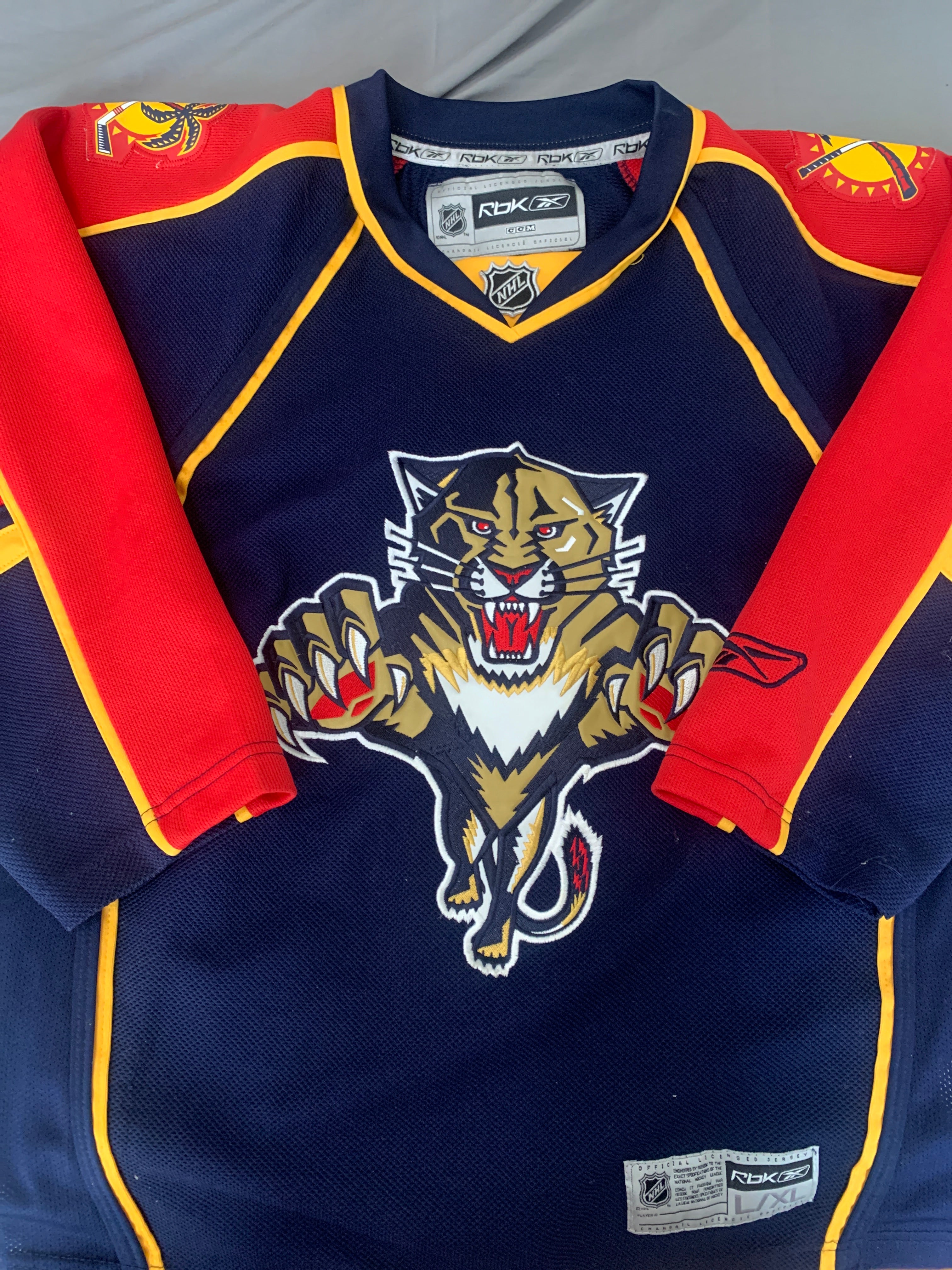 Reebok, Shirts, Florida Panthers Reebok Old Logo Jersey