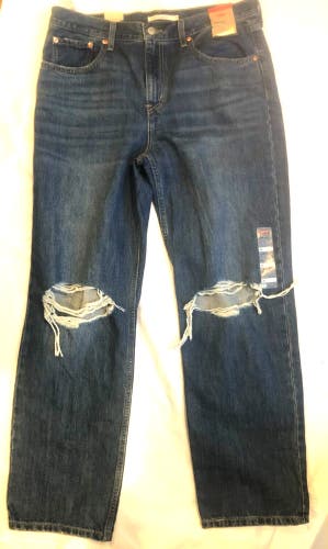 Levis Jeans Womens Size 27 Low Pro Straight Mid Rise Relaxed Denim NWT