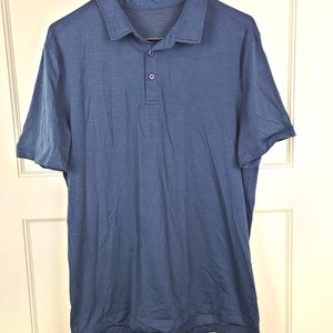 Lululemon Men's Blue Short Sleeve Polo Shirt Golf Active Size: L