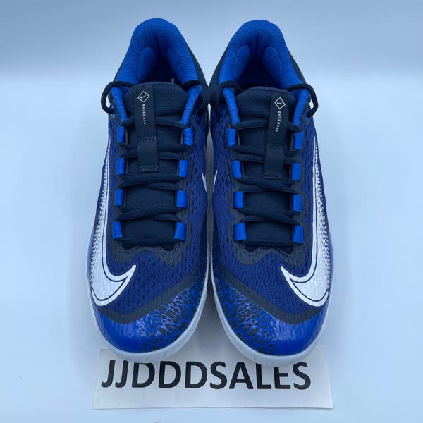 Nike Alpha Huarache Elite 4 Blue White Baseball Cleats