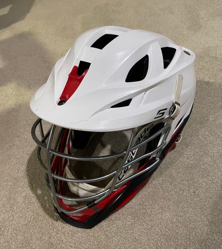 Cascade S Lacrosse Helmet (White/Red)