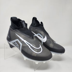 Nike Alpha Menace Elite 3 Mens 7 Black Flyknit Football Cleats Swoosh Logo