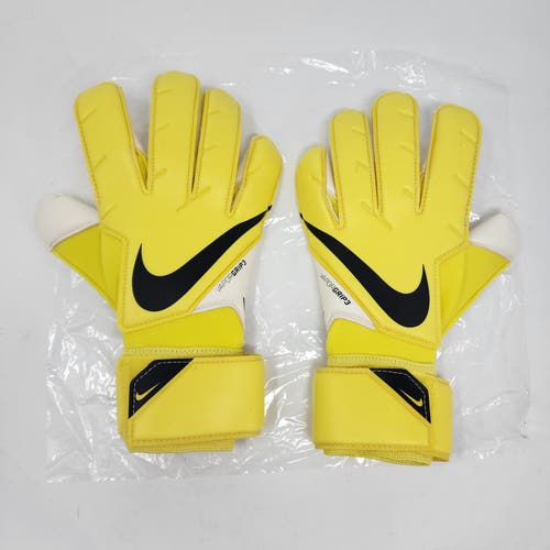 Nike Goalkeeper Gloves Mens 8 Yellow Vapor Grip 3 ACC Swoosh