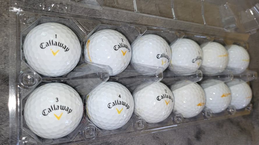 Used Callaway Warbird 2.0 Balls 1 Dozen White 4A Near Mint