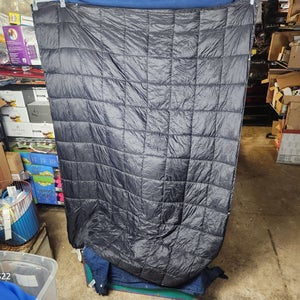 New KingCamp Black 69x53in Lightweight Travel Down Blanket Attached to Carrier