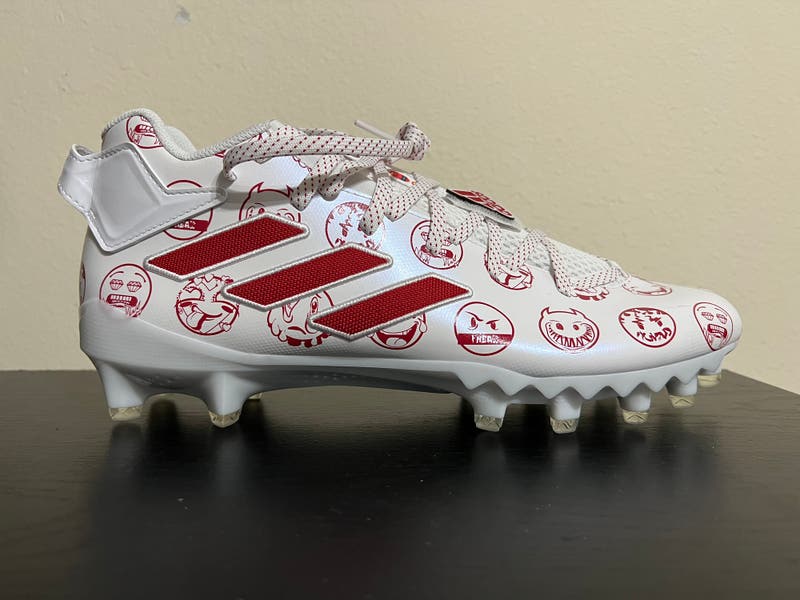 ADIDAS Freak 22 Big Mood Football Cleats | Men\'s 13 | Red White NEW! Adidas Freak 22 Big Mood GZ6901 Emoji White/Red Football  main image 4