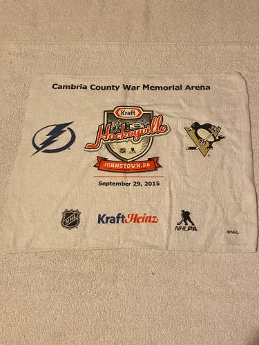 2015 NHL Kraft Hockeyville Game Rally Towel Pittsburgh Penguins Tampa Bay Lightning New