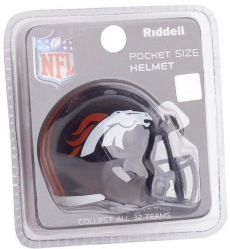Denver Broncos Pocket Pro Riddell NFL Helmet Speed Style