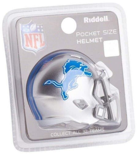 Detroit Lions NFL Helmet Riddell Pocket Pro Speed Style