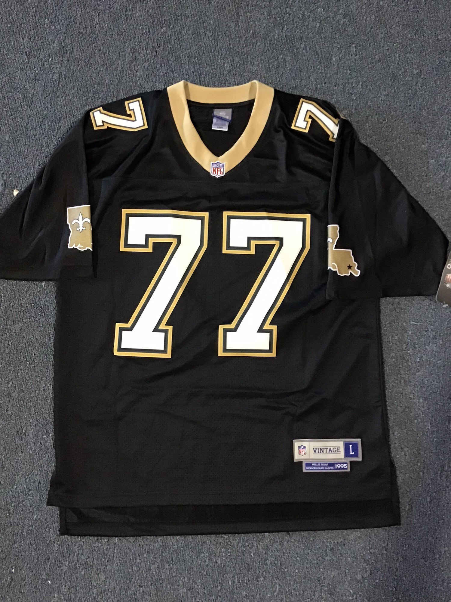 Mitchell And Ness New Orleans Saints No77 Willie Roaf White Stitched NFL Jersey