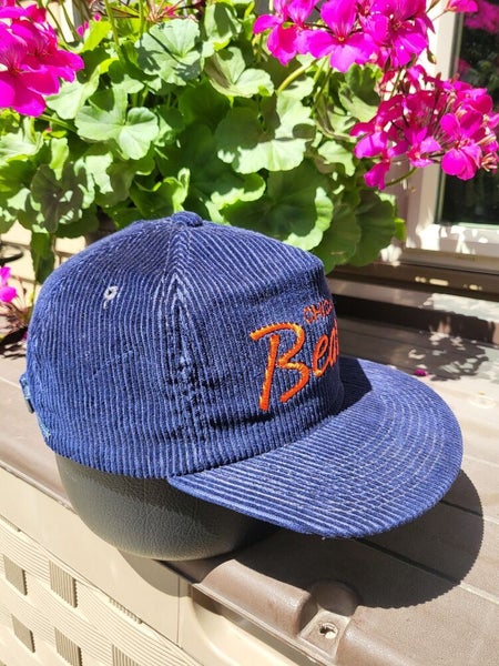 Vintage Rare Chicago Bears Sports Specialties Corduroy Script Sports Hat  Zipper | SidelineSwap