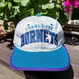 Vintage Rare Charolette Hornets NBA Sports Starter Arch Hat Cap Vtg Snapback