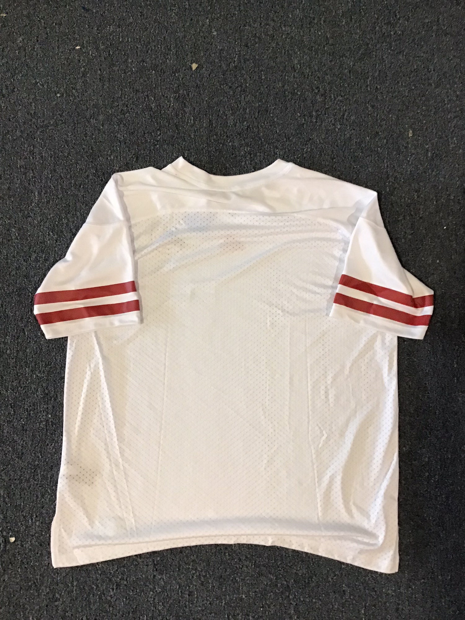 Adidas Husker Striped Button Up Baseball Jersey