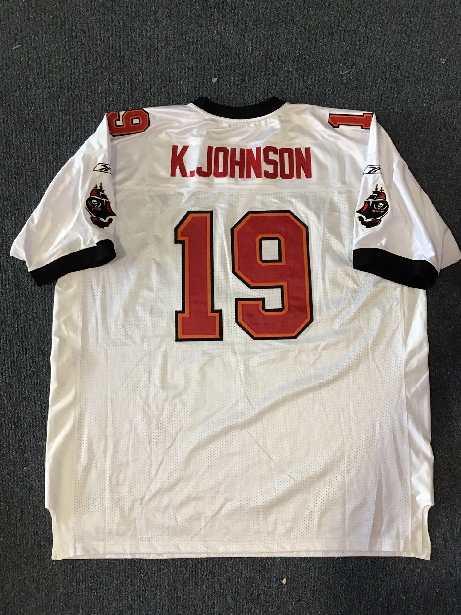 NWOT Tampa Bay Buccaneers Men's 56 Reebok Jersey #19 K. Johnson