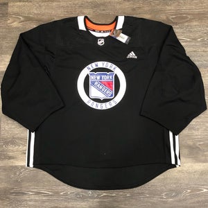 Brand New Adidas New York Rangers MIC Pro Stock Goalie Cut Practice Jersey Size 58G
