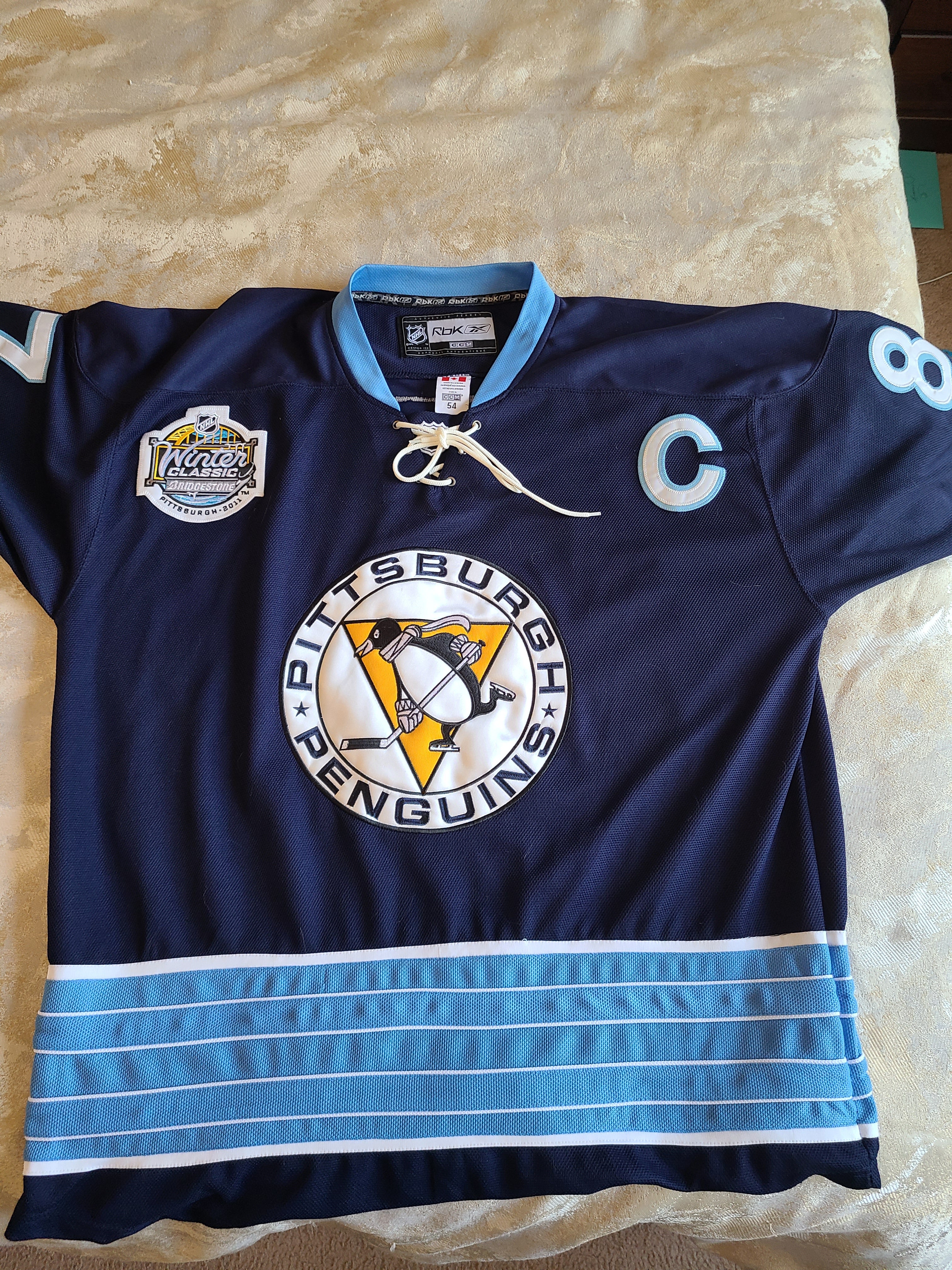 Reebok, Shirts, Sidney Crosby Pittsburgh Penguins Jersey Light Blue Small  Reebok