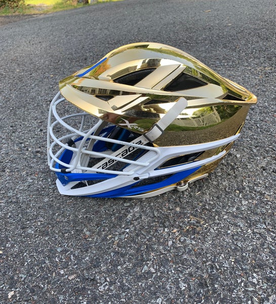Cascade XRS Lacrosse Helmet - Chrome Gold with Pearl White Facemask (Retail: $399)
