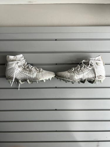 White Unisex Turf Cleats High Top Huarache 7 Elite