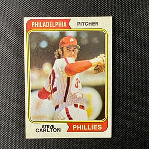 Vintage 1974 Steve Carlton Topps #95 MLB Baseball Trading Card NEAR MINT