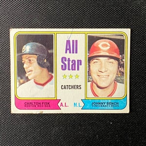 1973 MLB ALL-STAR Catchers Johnny Bench & Carlton Fisk Baseball Trading Card 331
