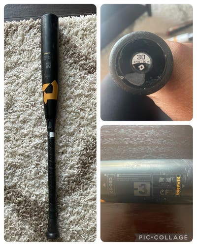 Used DeMarini (-3) 27 oz 30" CF Bat